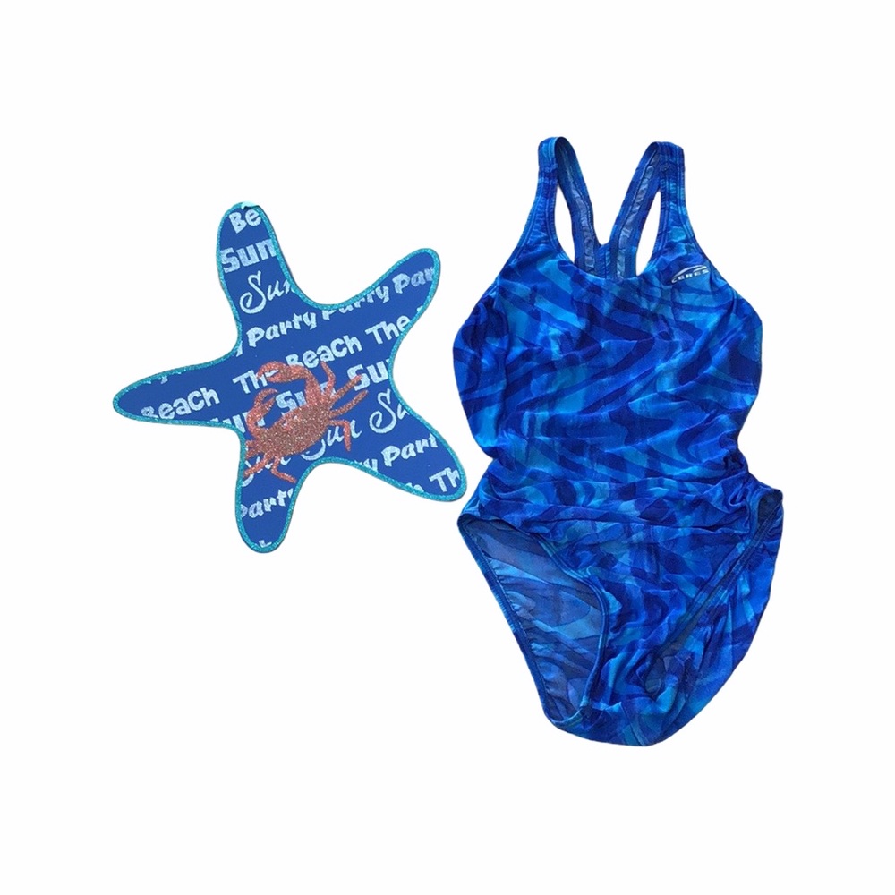 Ceres Blue Racerback Swimsuit